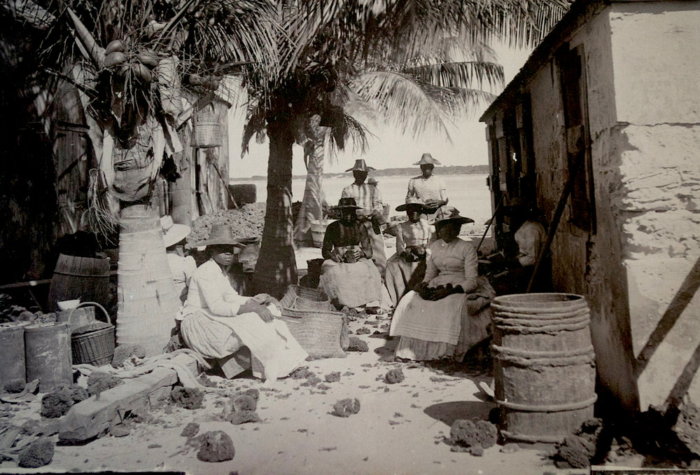 ‘A Sponge Yard, Trimming’ ca. 1870, Albumen print, Jacob F. Coonley.