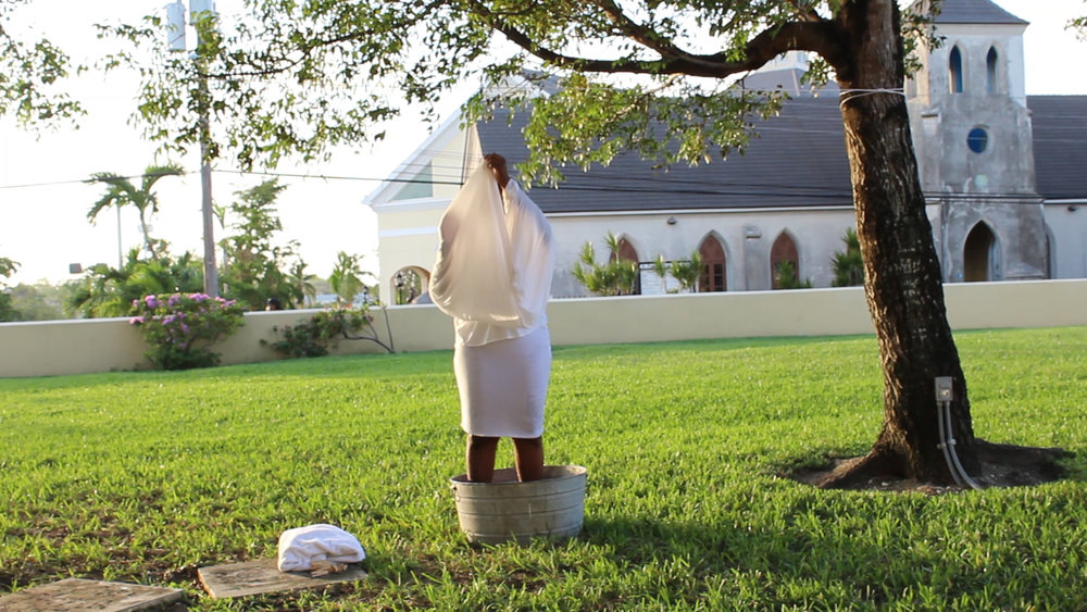 Jodi Minnis. Stills from The Gaulin, She Went to the Water performance, 2016. Works presented as part of the National Exhibition 8. Images courtesy of Jodi Minnis.