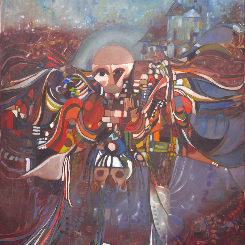 Maxwell Taylor, Nassau Boy, 1973, oil on canvas, 50 in x 44 in. Part of the National Collection, NAGB.